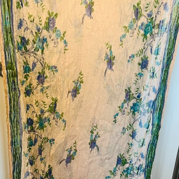 NWT Handmade Scarf by Sana – Boho Floral Pleated Design - Picture 5 of 13